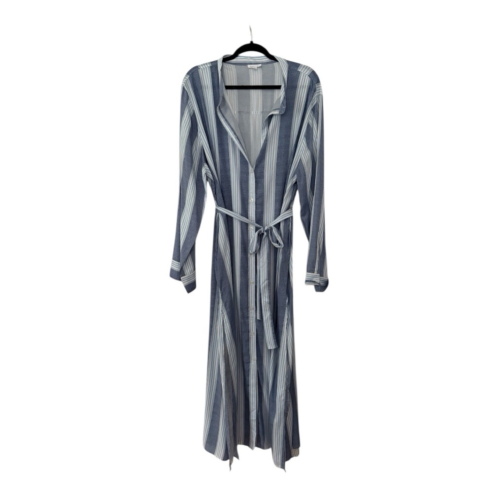Summersalt Blue and White Striped Swim Coverup